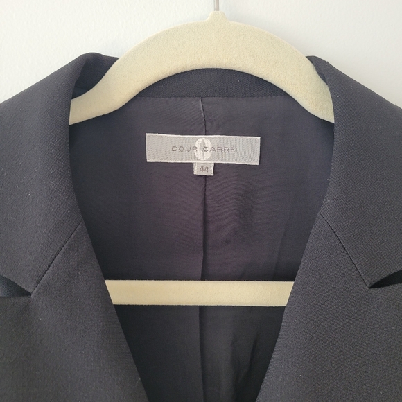 COUR CARRE Black Peak Collar Blazer Jacket - Picture 5 of 8